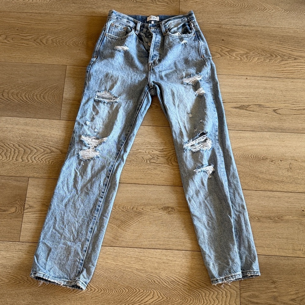 Pistola Light Blue Distressed Boyfriend Jeans